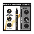 thumbnail image 4 of Liquid Mirror Chrome Markers, 3 Colors Permanent Metallic Markers, 2-3mm Larger Application Area, High Gloss, Waterproof, 4 of 6