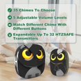 thumbnail image 6 of HTZSAFE Wireless Doorbell- Weatherproof IP55 Outdoor Remote Push Button - 1000 feet Long Wireless Range - 35 Classic Melodies Optional,5 Volume Levels & LED Flash,Black, 6 of 6