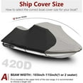 thumbnail image 2 of ALL-CARB Heavy-Duty 103-115(1 or 2 Seater) TOP Cover Trailerable Cover Black + Grey Color Replacement for PWC Watercraft Jet Ski Motorcycle Boat Cover, 2 of 7