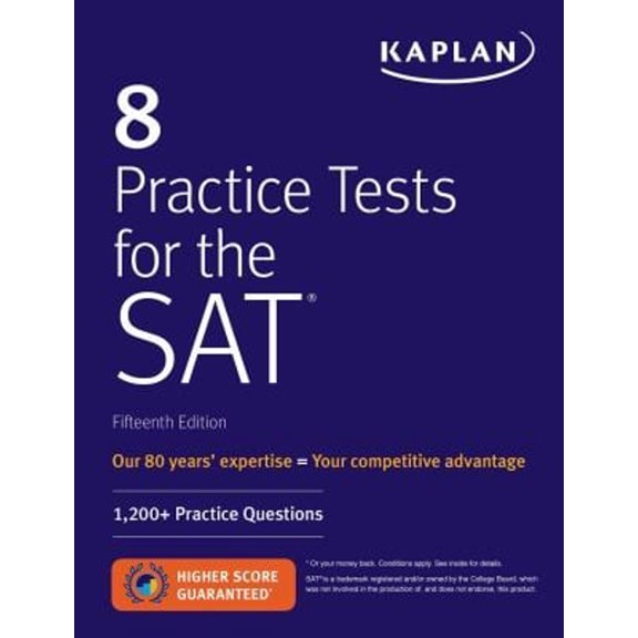 Pre-Owned Kaplan Test Prep 8 Practice Tests for the SAT: 1,200+ SAT Practice Questions, (Paperback)