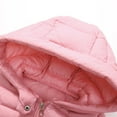 thumbnail image 3 of GYRATEDREAM Boys Girls Winter Coats Hooded Outerwear Puffer Jacket Water Resistant Warm Long Parka for 4-5Y Pink, 3 of 9