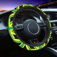thumbnail image 6 of Jamaica Jamaican Kingdom Flag Elastic Stretch Steering Wheel Cover Car Wheel Protector Universal 15 Inch Fit For Vehicle Car Auto Suv, 6 of 6