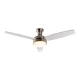 thumbnail image 1 of Ventilador de Techo 52 LED 3000K 18W Níquel 3 Aspas Blancas LámparaYa 22998-4 / Asscher, 1 of 8
