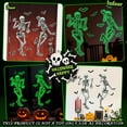 thumbnail image 5 of Halloween Glow in the Dark Skeleton Wall Stickers Set, Contemporary Style Plastic Decor with Luminous Bats, 1 Set Non-Toxic Halloween Party Decor Skeleton Decals, Removable and Reusable Window Clings, 5 of 5