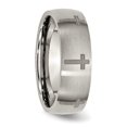 thumbnail image 4 of Titanium Cross 8mm Ring Man Religious Wedding Designed  For Dad Mens  For Him, 4 of 11