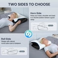 thumbnail image 2 of PEPWELL 2 in 1 Memory Foam Cervical Pillow for Neck Pain Relief, Ergonomic Contour Orthopedic Bed Pillow with Armrest & Ear Hole, Dual Heights, Neck Support for Side Back Stomach Sleepers, 2 of 10