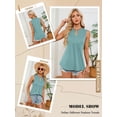 thumbnail image 6 of Nlife Women Elegant V Neck Sleeveless Flowy Pleated Tank Top, 6 of 7