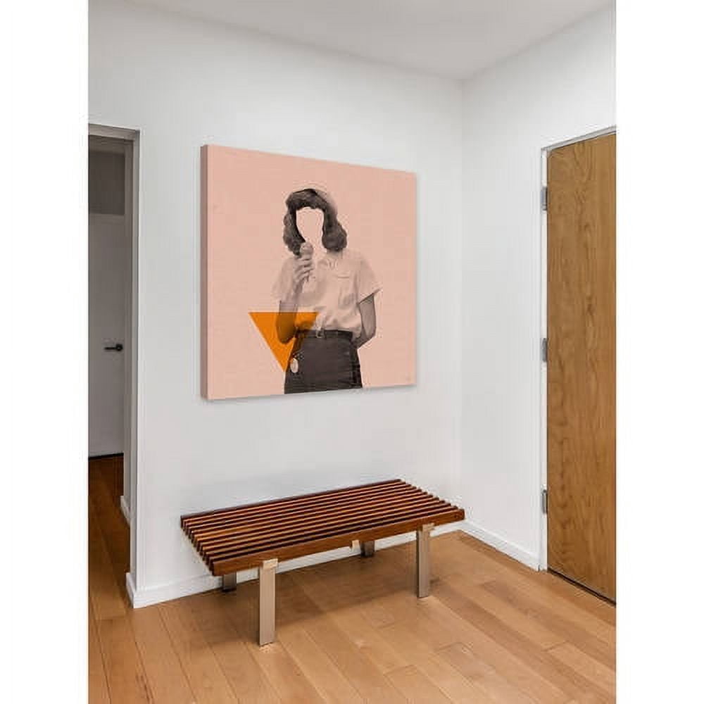 Marmont Hill "No Face Rosa II" by Bengoa Vazquez Painting Print on Wrapped Canvas