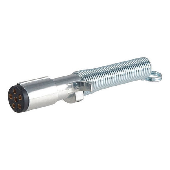 CURT 58082 Trailer-Side 6-Pin Round Wiring Harness Plug with Spring