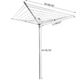thumbnail image 4 of Drynatural Collapsible 4-arm Rotary Outdoor Umbrella Drying Rack Clothes Dryer Clothesline with 131ft Drying Space, 4 of 5