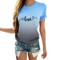 thumbnail image 1 of DPTALR Women Crewneck Gradient T-shirts Loose Comfortable Blouses Valentines Tops, 1 of 7