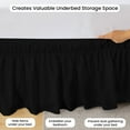 thumbnail image 3 of CCNY Wrap Around Style Bed Skirt Short Queen Black 15" Microfiber Bed skirt, 3 of 6