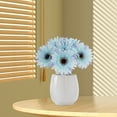 thumbnail image 4 of Blukids 6 Pcs Artificial Gerbera Daisies Flowers Fake Daisy Faux Flowers Bouquet 10 Inch for Wedding Bridal Bouquet Party Home Kitchen Decoration(Blue), 4 of 6