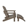 thumbnail image 4 of Westin Outdoor 2-Piece Set Plastic Adirondack Chair with Ottoman Footrest Included, Weather Wood, 4 of 4