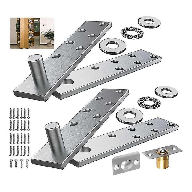 Door Pivot Hinge, Invisible Pivot Hinge System With Goal Kick Hardware, For Heavy Duty Wood Doors Up To 200 Lbs Heavy
