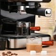thumbnail image 4 of BCnmviku 1 Pack 75ML Double Spouts Measuring Triple Pitcher Milk Cup with Wood Handle Espresso Shot Glasses Parts Clear Glass, 4 of 10