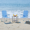 thumbnail image 2 of Renwick Patio Portable Webbed Folding Chairs for Garden and Poolside, Set of 2, Blue, 2 of 9