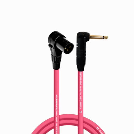 Columber Cable - Right Angle XLR Male to Right Angle 1/4" TS 3-Pin Connector