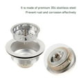 Watflow White Kitchen Sink Drain Assembly with Sink Strainer 31/2 Inch