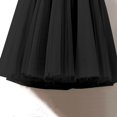 thumbnail image 4 of Women's Solid Color Tulle Skirt, High Waist A-Line Pleated Maxi Skirt, Elastic Waist Layered Mesh Skirt for Formal, Party, Wedding and Special Occasions Black C, 4 of 5