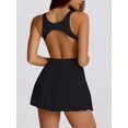 thumbnail image 6 of Women'S Tennis Flowy Pleated Sports Dress for Women Backless Sleeveless Summer Mini Golf Dress Dark Night XL, 6 of 7