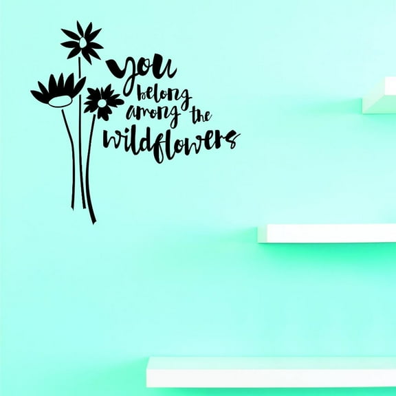 Custom Decals You Belong Among The Wall Art Size: 12 X 18 Inches Color: Black