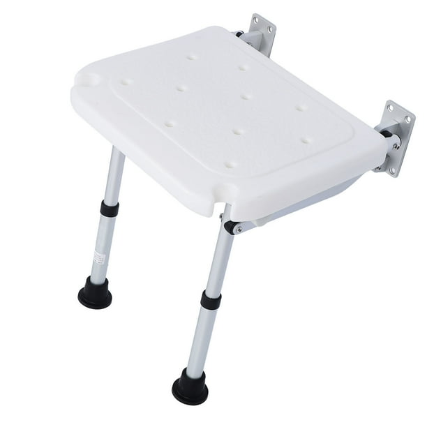 Silla De Ducha Plegable, Pies Antideslizantes, Diseño Ergonómico, Banco De Ducha Montado En La Pared, Fácil Instalación Para Puerta De Baño