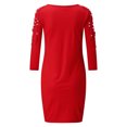 thumbnail image 6 of Sngxgn Women's Summer Sleeveless/Short Sleeve Floral Print Casual Flowy Long Dress(Red,M), 6 of 8