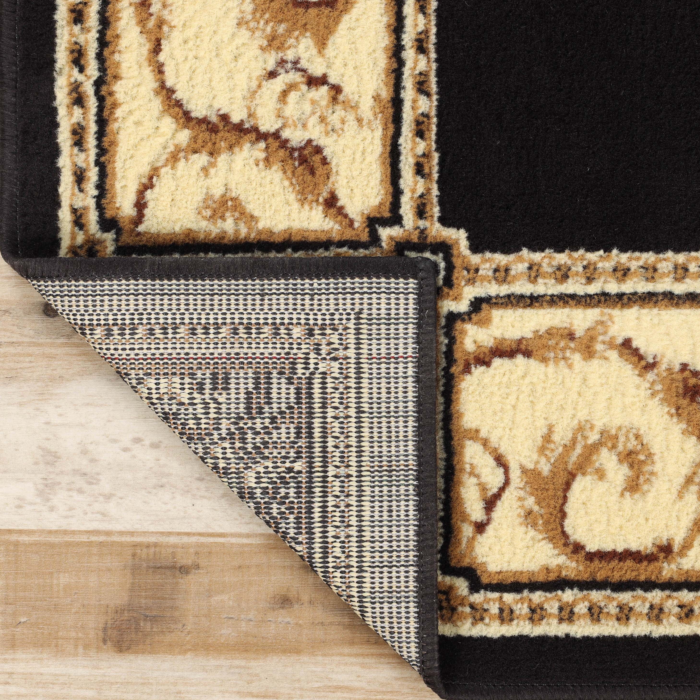 Superior Classic Elegant Floral Medallion Power-Loomed Indoor Area Rug, Coffee, 8' x 10'