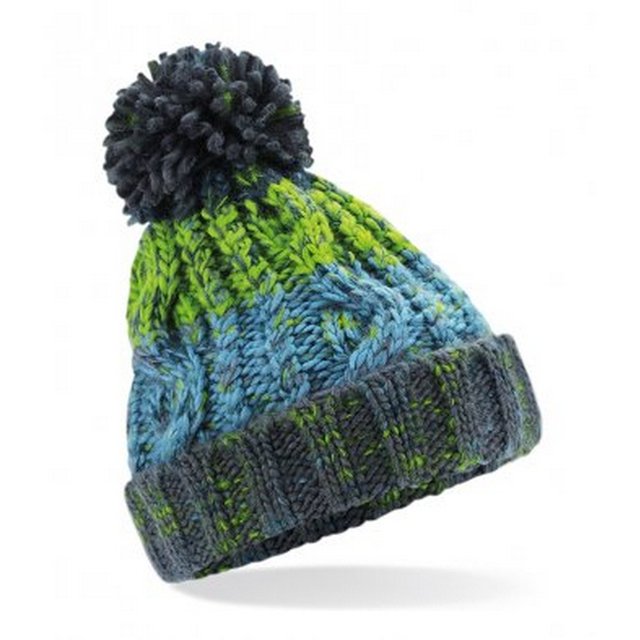Beechfield - Gorro infantil modelo Corkscrew con pompón (Gris eléctrico)