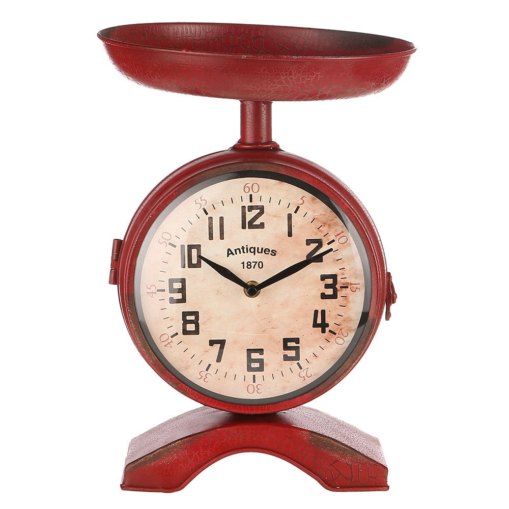 Creative Co Op Metal 2 Sided Scale Shaped Clock