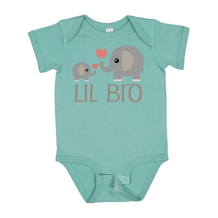 

Inktastic Lil Bro Matching Elephant Gift Baby Boy Bodysuit