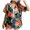 White, variant on Women's Dressy Business Shirts Short Sleeve Collared Floral Print Casual Fashion Spring Tops Work Button Down Blouses