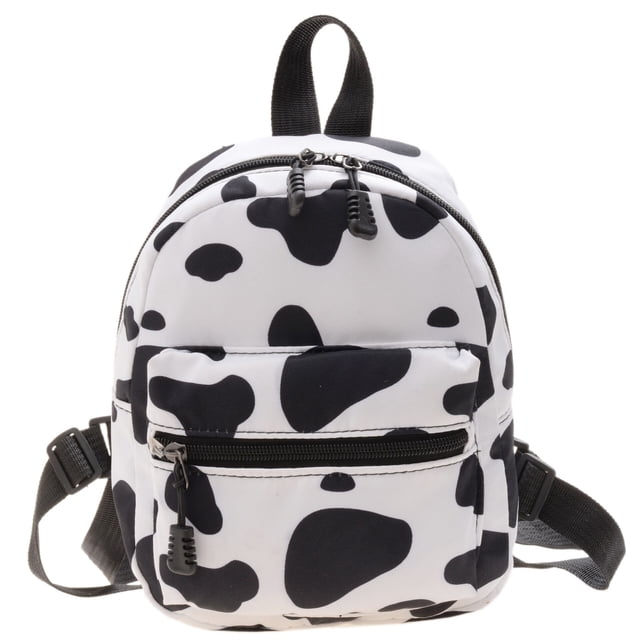 Mini mochila de nailon para mujer, bolso pequeño con estampado de animales, mochilas escolares para niñas adolescentes, tendencia 2023Cow Pattern Fivean unisex
