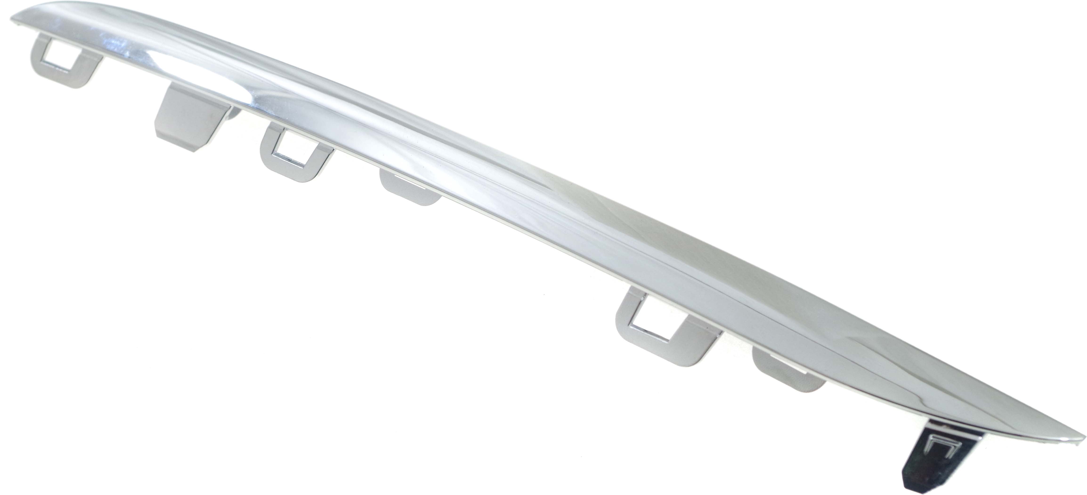 Grille Trim Compatible with 2015-2018 Mercedes Benz C300 2015 C400 Left Driver Side, Lower Chrome CAPA Certified