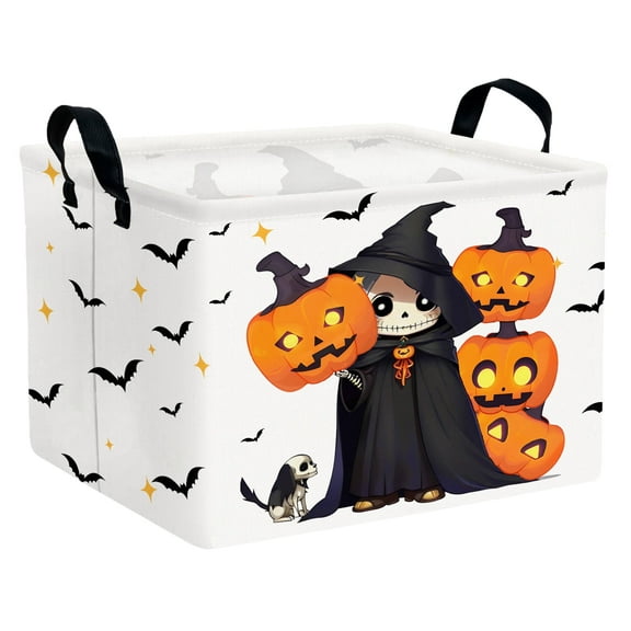 MYFLOCY Halloween Gift Basket for Kids Foldable Baby Candy Storage Bin Party Decor(Dog Witch Pumpkin)