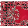thumbnail image 3 of Fennco Styles Christmas Embroidered Sequin Holly Bow and Candy Cane Cutwork Border Table Runner 16" W x 88" L - Red Table Cover for Home, Holiday Décor, Dining Room, Banquet and Special Occasion, 3 of 6