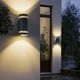 thumbnail image 1 of Aplique de pared para exteriores Lámpara de pared para exteriores a prueba de agua, Lámpara de pared de aluminio moderna para jardín Garaje Terraza Patio Entrada, Iluminación exterior, Negro JAMW Sencillez, 1 of 5