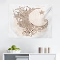 thumbnail image 1 of Half Moon Tapestry, Butterfly Pointy Petals Flower Dreamcatcher Inspired Arrangement, Fabric Wall Hanging Decor for Bedroom Living Room Dorm, 2 Sizes, Dimgray and White, by Ambesonne, 1 of 1