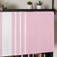 thumbnail image 5 of Pink White Stripe Kitchen Valances for Windows, Modern Rustic Vertical Striped Bathroom Window Valances 60x18 Inch Rod Pocket Window Treatments Valance Curtains for Living Room Bedroom Decor, 5 of 9