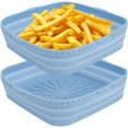 thumbnail image 1 of MesaSe 2 Pcs Pot en Silicone pour Friteuse à Air Chaud Doublure de Friteuse à Air Réutilisable Panier de Friteuse à Air Rectangulaire Poêle de Friteuse à Air Antiadhésive Plateau de Cuisson en Silicone pour Friteuse à Air Résistant à la Chaleur Accessoires pour Friteuse à Air pour 8 Qt A, 1 of 10