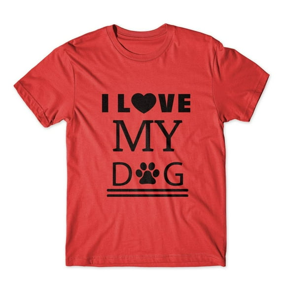I love My Dog T-Shirt 100% Cotton Premium Tee