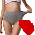 thumbnail image 2 of Knosfe Womens Briefs High Waisted Tummy Control Cotton Full Coverage Solid Plus Size Underwear 4 Pack Red 2XL, 2 of 5