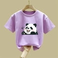 thumbnail image 6 of Spazoro Girls T-Shirts Tee, Cute Print 100%Cotton Short Sleeve Crew Neck Casual Tops for Kids Purple Size 10, 6 of 6