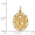 thumbnail image 3 of 14K Yellow Gold Charm Pendant 16 25 mm 14 #16 In Oval Circle, 3 of 3