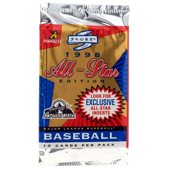 MLB Score 1998 All-Star Edition Baseball Trading Card HOBBY Pack (10 Card)