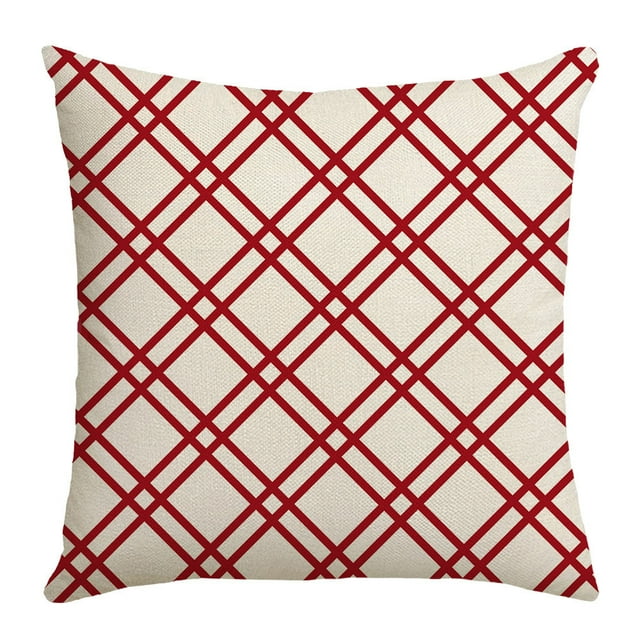 Juego de 4 fundas de cojín de lino con estampado de letras azules | Fundas de almohada cuadradas de 45 x 45 cm para sofá y sala de estar | Decoración del hogar, fundas de almohada decorativas para