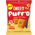 thumbnail image 2 of Cheez-It Puff'd Cheesy Baked Snacks, Puffed Snack Crackers 100% Real Cheese Inside, Kids Snacks, Double Cheese, 3 Oz., Bags (2 Pack), 2 of 6
