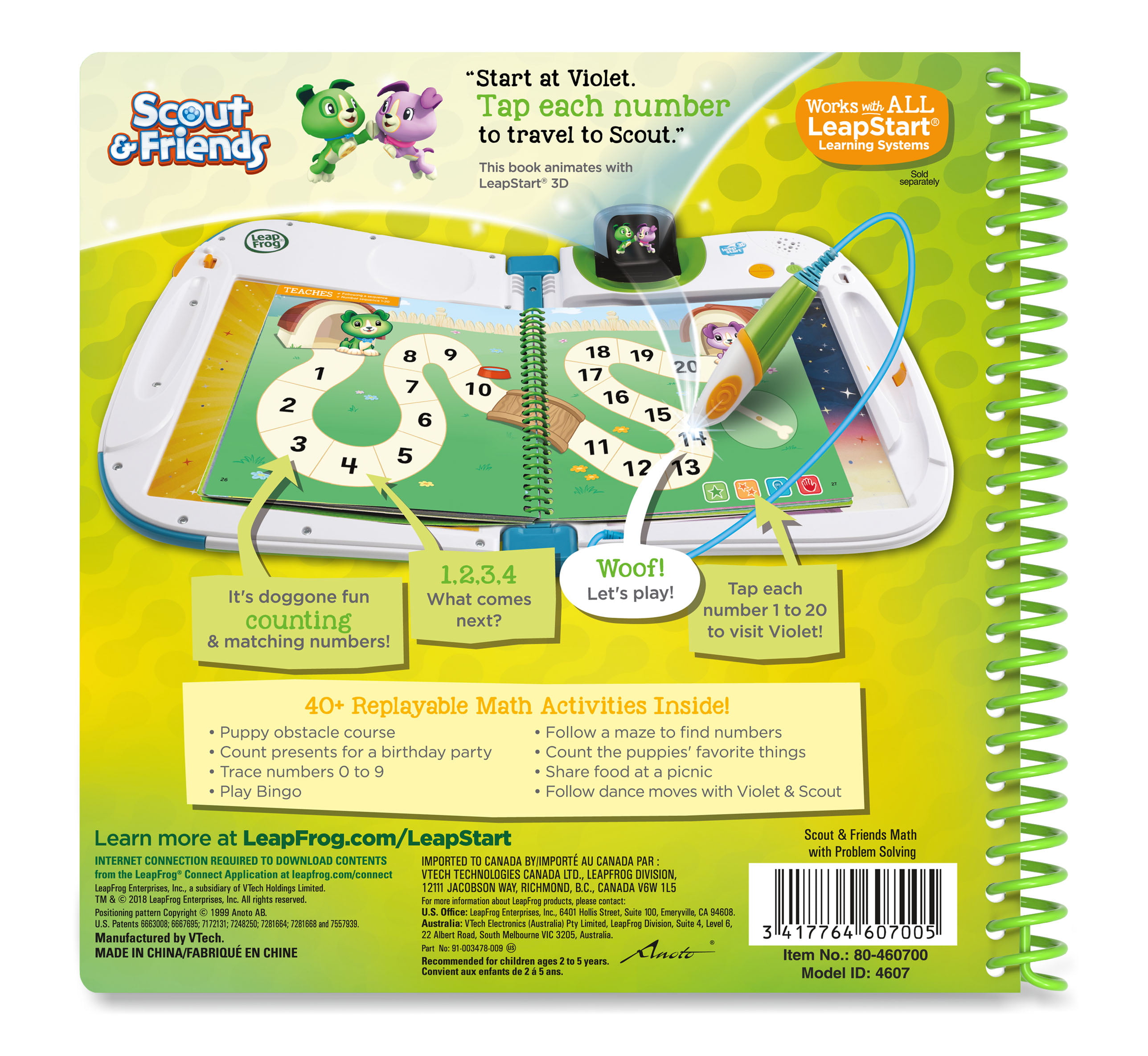 LeapFrog LeapStart Nursery Activity Book Scout and Friends Maths and Problem So 