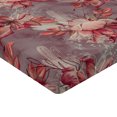 thumbnail image 4 of Ambesonne Garden Fitted Sheet, Roses Twigs Leaves Pattern, Twin XL Size, Dark Fuchsia and Slate Brown, 4 of 5